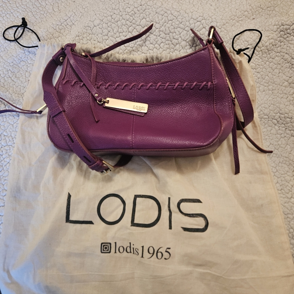 LODIS Texas Leather Parker Top Zip Crossbody